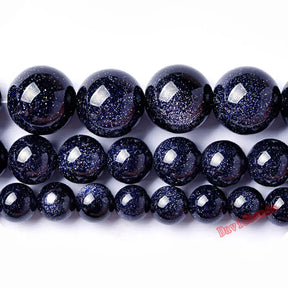 Factory price Natural Blue SandStone Round Loose Beads 16" Strand 4 6 8 10 12 MM Pick Size For Jewelry Making - V.I.P Digital Presence