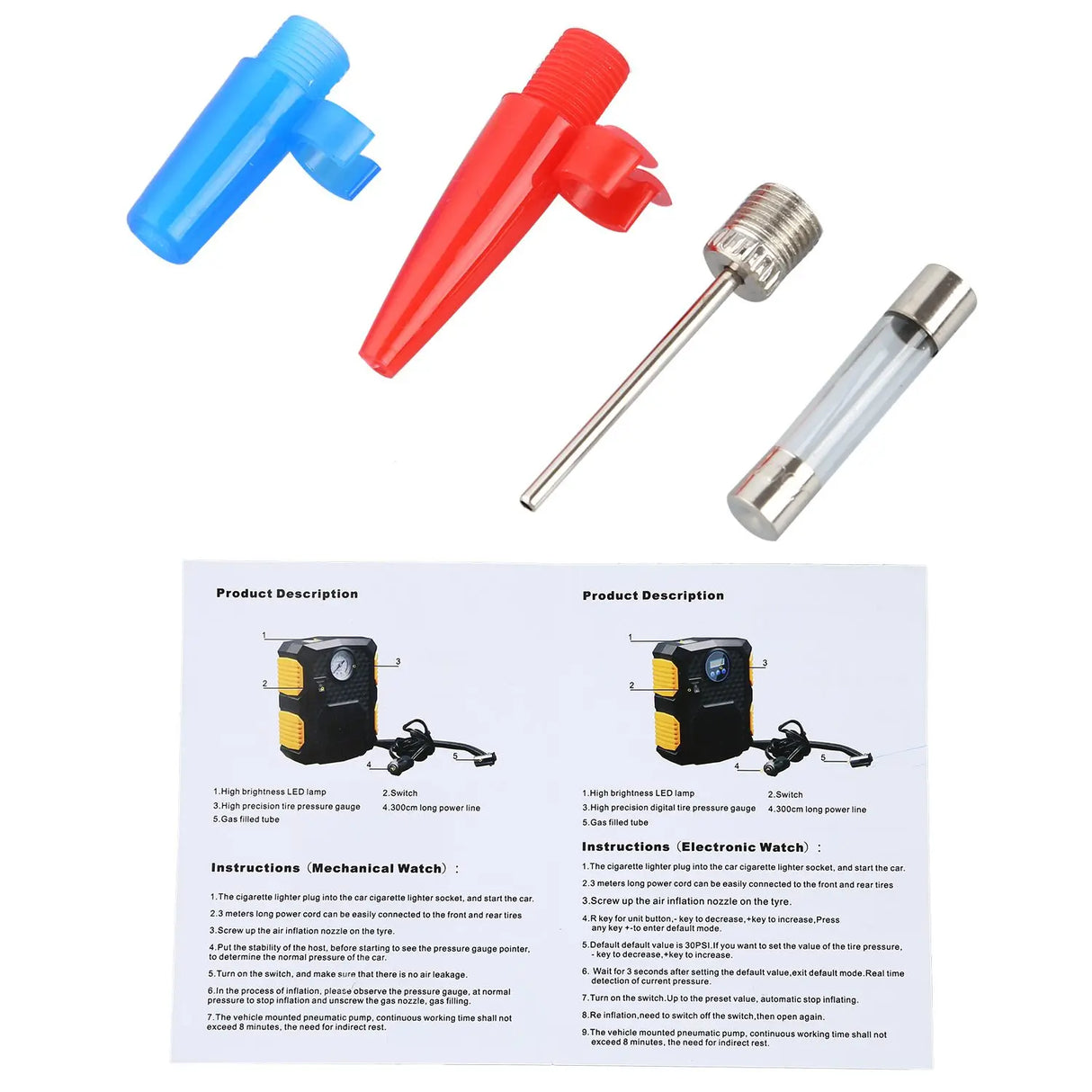 Digital Tire Inflator DC 12 Volt Car Portable Air Compressor Pump 150 PSI Car Air Compressor for Car Bicycles Motorcycles - V.I.P Digital Presence