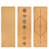 183X68cm Natural Cork TPE Yoga Mat For Fitness 5mm Sports Mats Pilates Exercise Pads Non-slip Yoga mats With Position Body Line - V.I.P Digital Presence