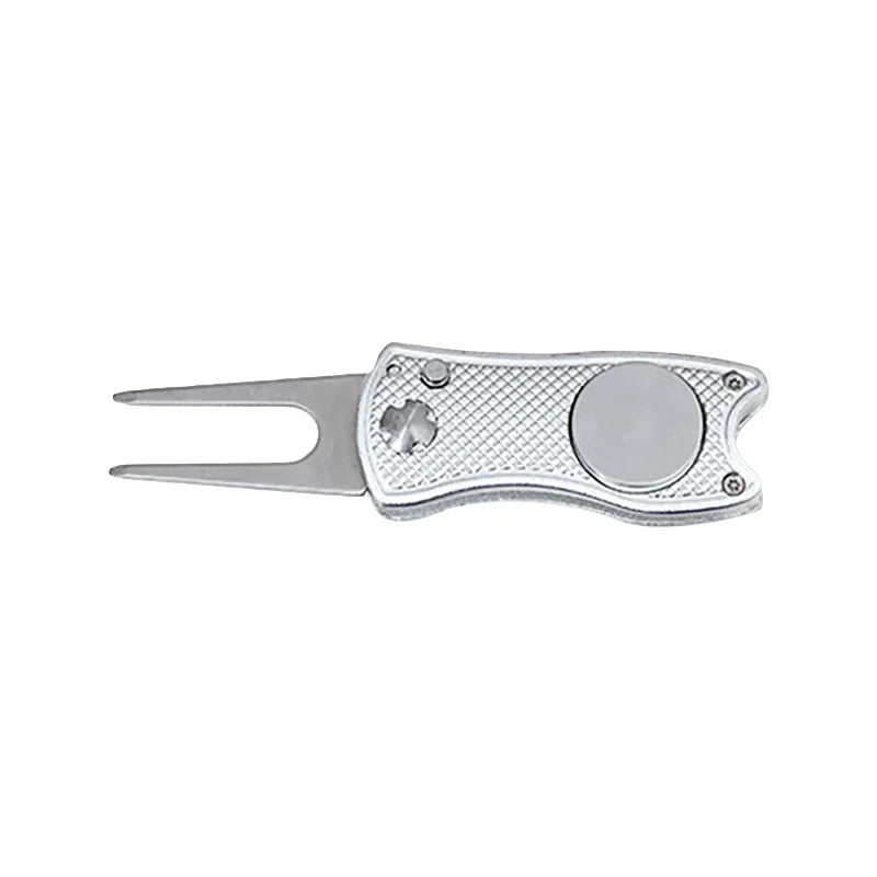 Herramienta plegable para sacar divots de golf con herramienta para pelotas de golf, limpiador de surcos, material de entrenamiento de golf, accesorios de golf, tenedor para putting green.