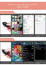 Wireless Bluetooth Smart Phone Camera Remote Control Shutter For Selfie Stick Monopod compatible Android IOS iPhone X iPhone 8
