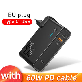 Baseus GaN Power Bank Charger 10000mAh 45W USB C PD Fast Charging 2 in 1 Charger & Battery as One ForiP 11 Pro Laptop ForXiaomi - V.I.P Digital Presence
