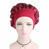 1pc Adjust Solid Satin Bonnet Hair Styling Cap Long Hair Care Women Night Sleep Hat Silk Head Wrap Shower Cap Hair Styling Tools - V.I.P Digital Presence
