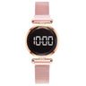 Luxury Digital Magnet Watches For Women Rose Gold Stainless Steel Dress LED Quartz Watch Female Clock Relogio Feminino Drop Ship - V.I.P Digital Presence