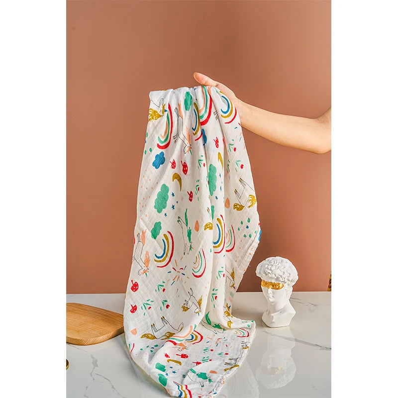 Kangobaby 2pcs/Set Soft Bamboo Cotton Baby Blanket - V.I.P Digital Presence