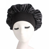 1pc Adjust Solid Satin Bonnet Hair Styling Cap Long Hair Care Women Night Sleep Hat Silk Head Wrap Shower Cap Hair Styling Tools - V.I.P Digital Presence