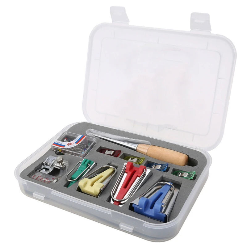 16pcs Household Electric Sewing Bias Tape Machine Kit Fabric Bias Binding Tape Suits DIY Sewing Tools - V.I.P Digital Presence