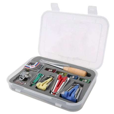 16pcs Household Electric Sewing Bias Tape Machine Kit Fabric Bias Binding Tape Suits DIY Sewing Tools - V.I.P Digital Presence
