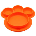 Plato de silicona de grado alimenticio para niños, plato para el hogar, plato para bebés, vajilla con forma de pata de oso, cuencos de dibujos animados para entrenamiento de niños, ventosa para niños pequeños