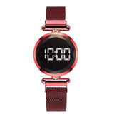 Luxury Digital Magnet Watches For Women Rose Gold Stainless Steel Dress LED Quartz Watch Female Clock Relogio Feminino Drop Ship - V.I.P Digital Presence