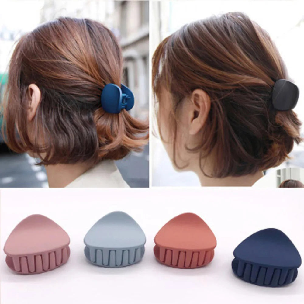 Korean Fashion Design Women Hair Claw Solid Color Hair Crab Retro Square Scrub Hair Clips - V.I.P Digital Presence