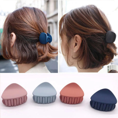 Korean Fashion Design Women Hair Claw Solid Color Hair Crab Retro Square Scrub Hair Clips - V.I.P Digital Presence