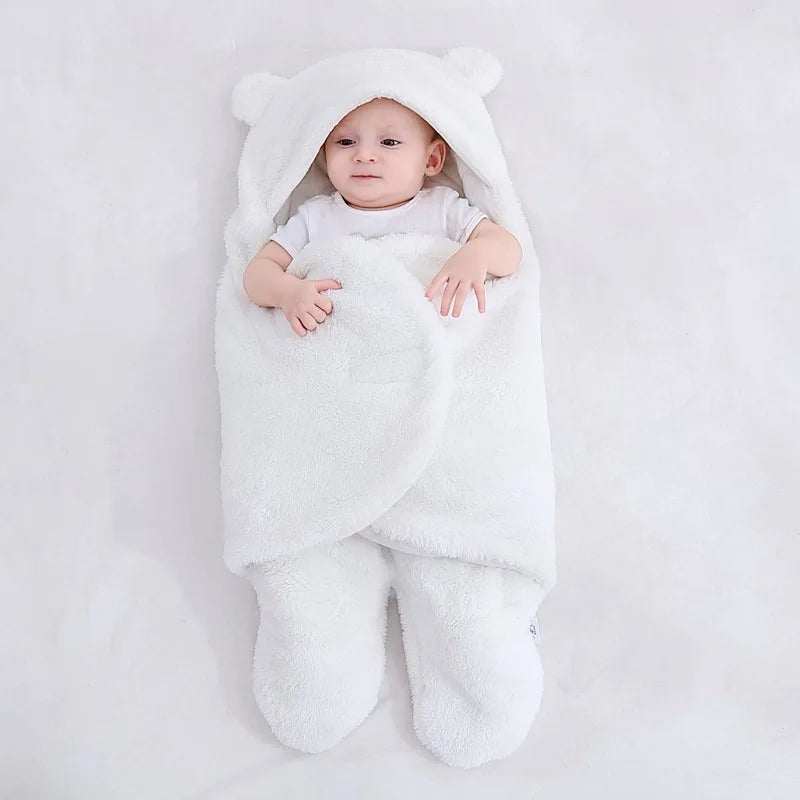 Baby Sleeping Bag Ultra-Soft Fluffy Fleece Newborn Receiving Blanket Infant Boys Girls ClothesSleeping Nursery Wrap Swaddle - V.I.P Digital Presence