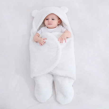 Baby Sleeping Bag Ultra-Soft Fluffy Fleece Newborn Receiving Blanket Infant Boys Girls ClothesSleeping Nursery Wrap Swaddle - V.I.P Digital Presence