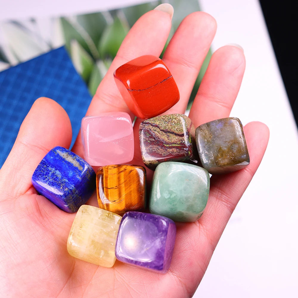9 Pcs/Set Natural Quartz Fossiles Block Gravel Crystals Agates Education Specimen Aura Stone Aquarium Decoration Gift Box - V.I.P Digital Presence