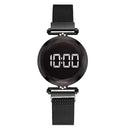 Luxury Digital Magnet Watches For Women Rose Gold Stainless Steel Dress LED Quartz Watch Female Clock Relogio Feminino Drop Ship - V.I.P Digital Presence
