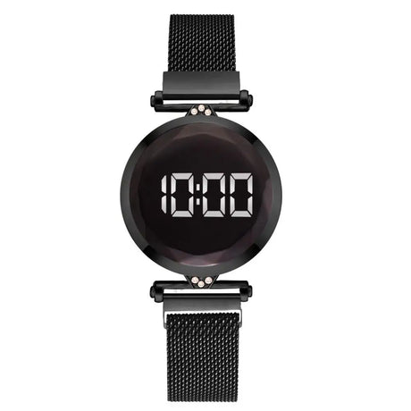 Luxury Digital Magnet Watches For Women Rose Gold Stainless Steel Dress LED Quartz Watch Female Clock Relogio Feminino Drop Ship - V.I.P Digital Presence