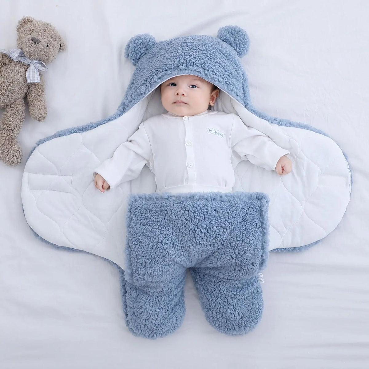 Baby Sleeping Bag Ultra-Soft Fluffy Fleece Newborn Receiving Blanket Infant Boys Girls ClothesSleeping Nursery Wrap Swaddle - V.I.P Digital Presence