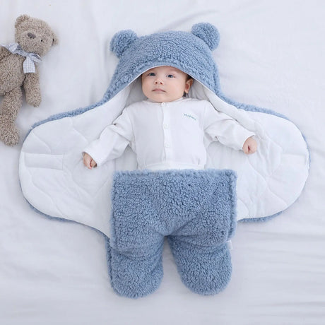 Baby Sleeping Bag Ultra-Soft Fluffy Fleece Newborn Receiving Blanket Infant Boys Girls ClothesSleeping Nursery Wrap Swaddle - V.I.P Digital Presence