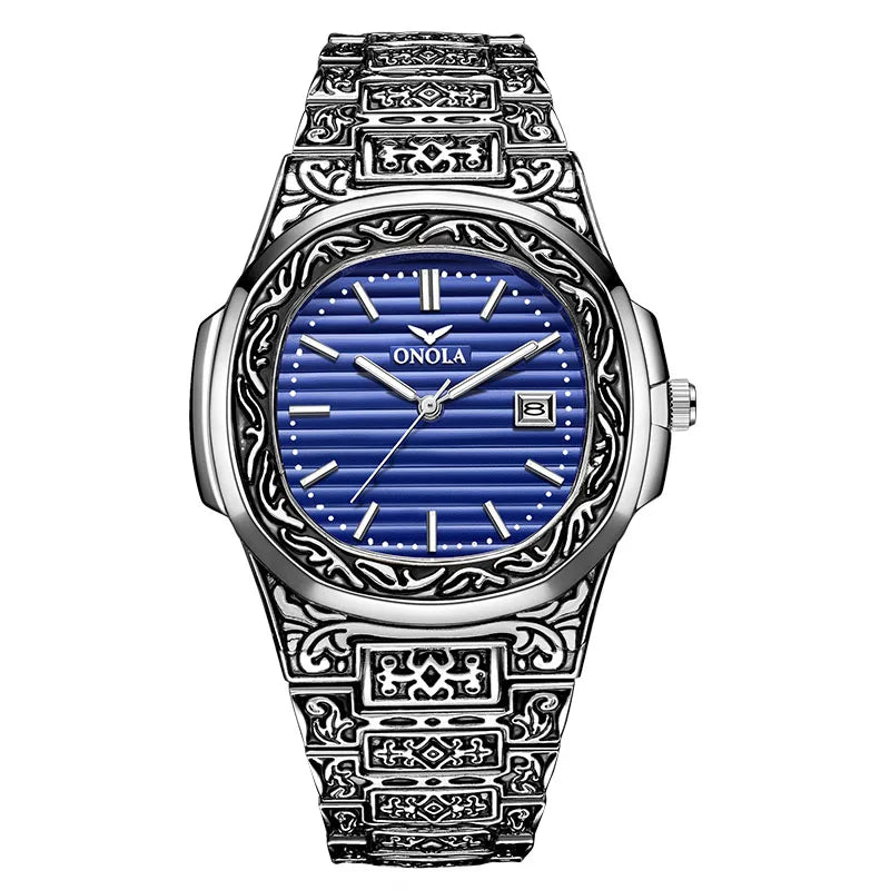 Fashion quartz watch men Brand ONOLA luxury Retro golden stainless steel watch men gold mens watch reloj hombre - V.I.P Digital Presence