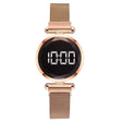 Luxury Digital Magnet Watches For Women Rose Gold Stainless Steel Dress LED Quartz Watch Female Clock Relogio Feminino Drop Ship - V.I.P Digital Presence