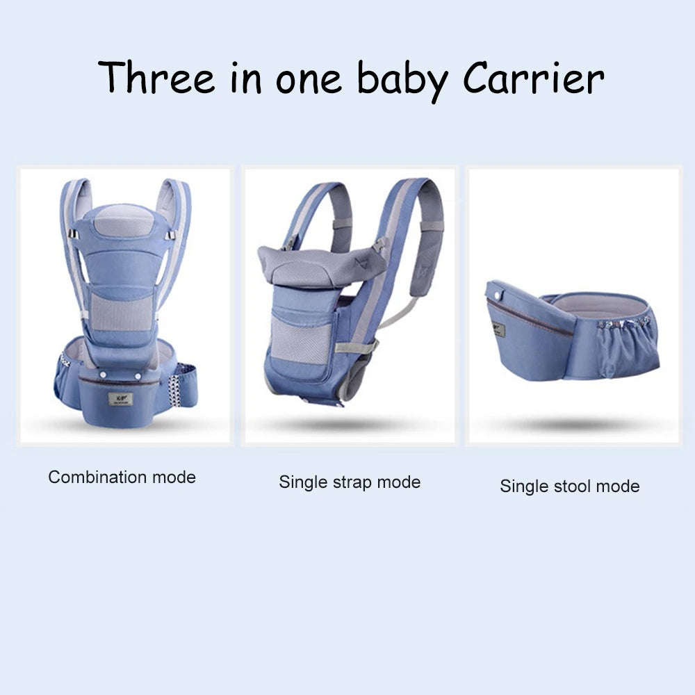 Portabebés ergonómico de 0 a 48 meses, 3 en 1, con asiento frontal, tipo canguro