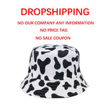 FOXMOTHER New Fashion Reversible Black White Cow Pattern Bucket Hats Fisherman Caps For Women Gorras Summer - V.I.P Digital Presence