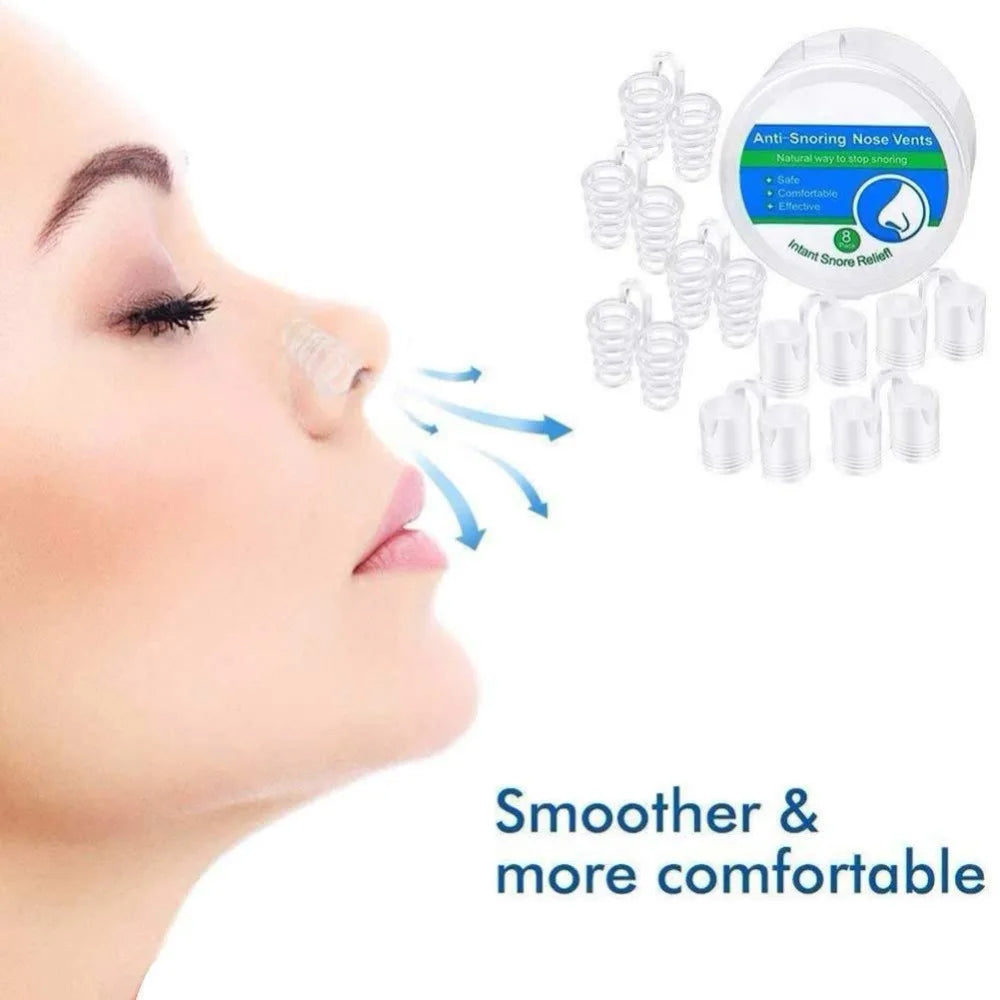 8PCS /set Snoring Solution Anti Snoring Devices Professional Snore Stopper Nose Vents Snore Nasal Dilators For Better Sleep - V.I.P Digital Presence