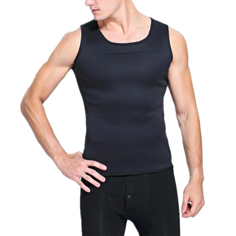 Men's Sauna Vest Ultra Sweat  Shapers Shirt Man Black Waist Cincher Men's Shapers Slimming Waist Trainer Corsets shapewear - V.I.P Digital Presence