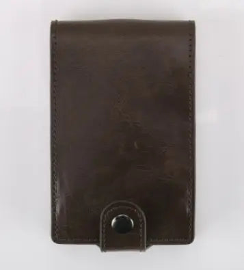 Hot sale Women Men RFID Card Holders Stack Up Pull Out Mini Cascading Wallet ID Cash Cardholder Crazy Horse PU Leather Purses - V.I.P Digital Presence