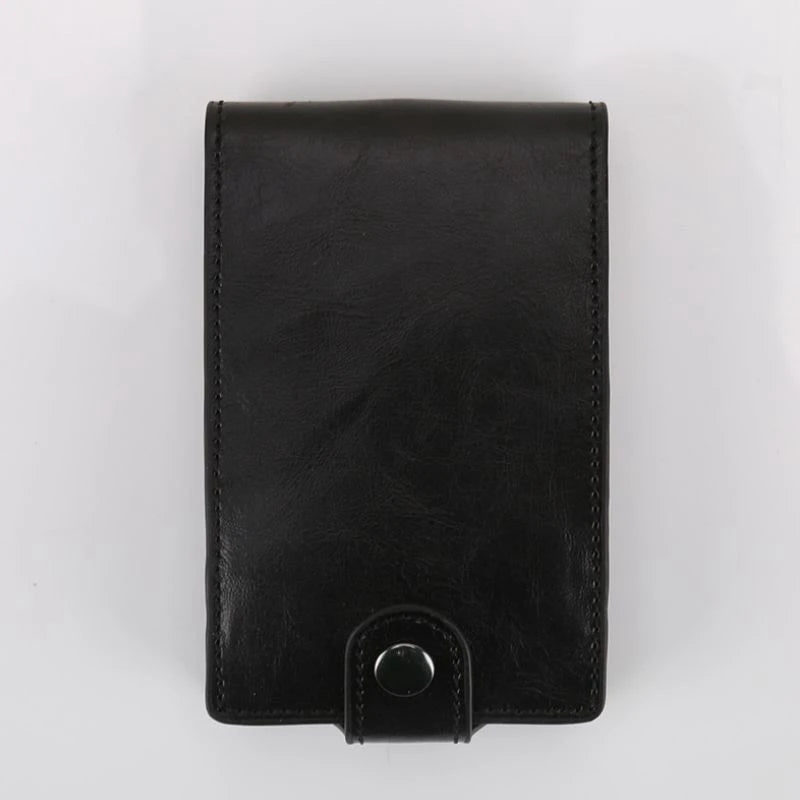 Hot sale Women Men RFID Card Holders Stack Up Pull Out Mini Cascading Wallet ID Cash Cardholder Crazy Horse PU Leather Purses - V.I.P Digital Presence