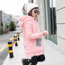 Precioso osito, ropa de invierno para niñas, abrigo de piel sintética de forro polar, chaqueta cálida, traje de nieve para Navidad, ropa de abrigo para niños, parka