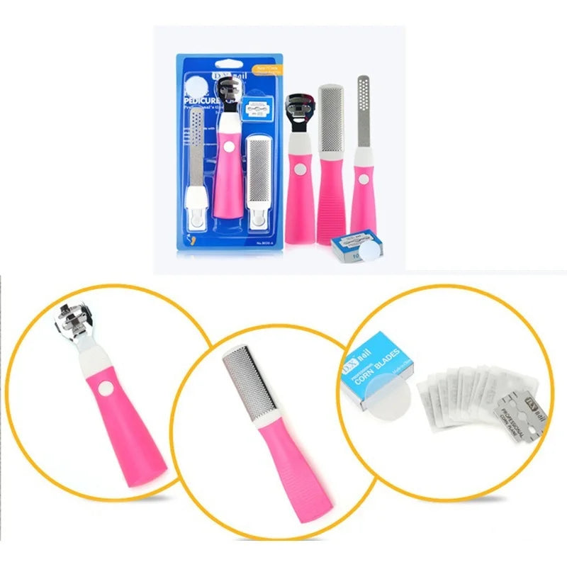 Nail Foot Care Tool Foot File Set Dead Hard Skin Callus Remover Scraper Pedicure Rasp Tools Portable Cuticle Pusher - V.I.P Digital Presence