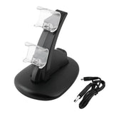 Dua USB Charging Socket Kit Charger Dock Stand Cradle For PS4 Console Controller Play Station Game Pad with USB Cable - V.I.P Digital Presence