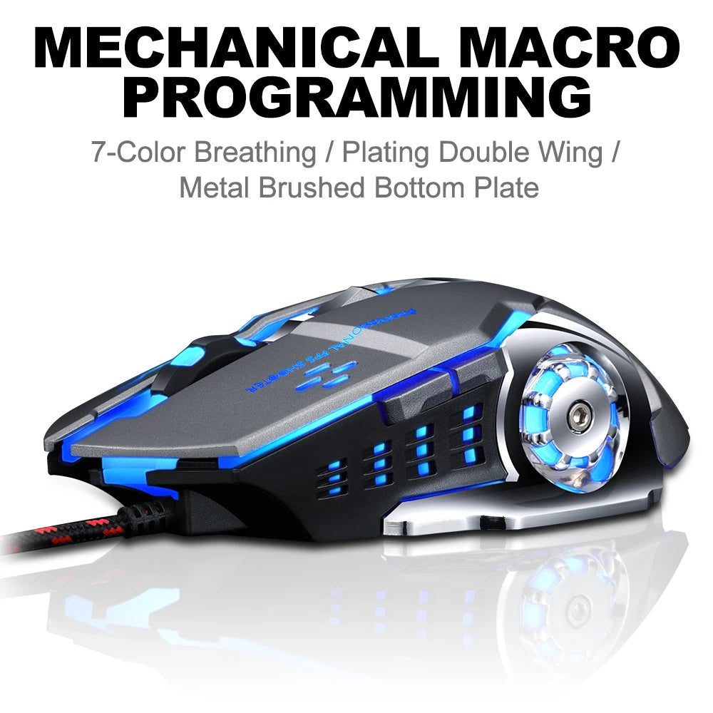 Pro Gamer Gaming Mouse 8D 3200DPI Adjustable Wired Optical LED Computer Mice USB Cable Silent Mouse for laptop PC - V.I.P Digital Presence