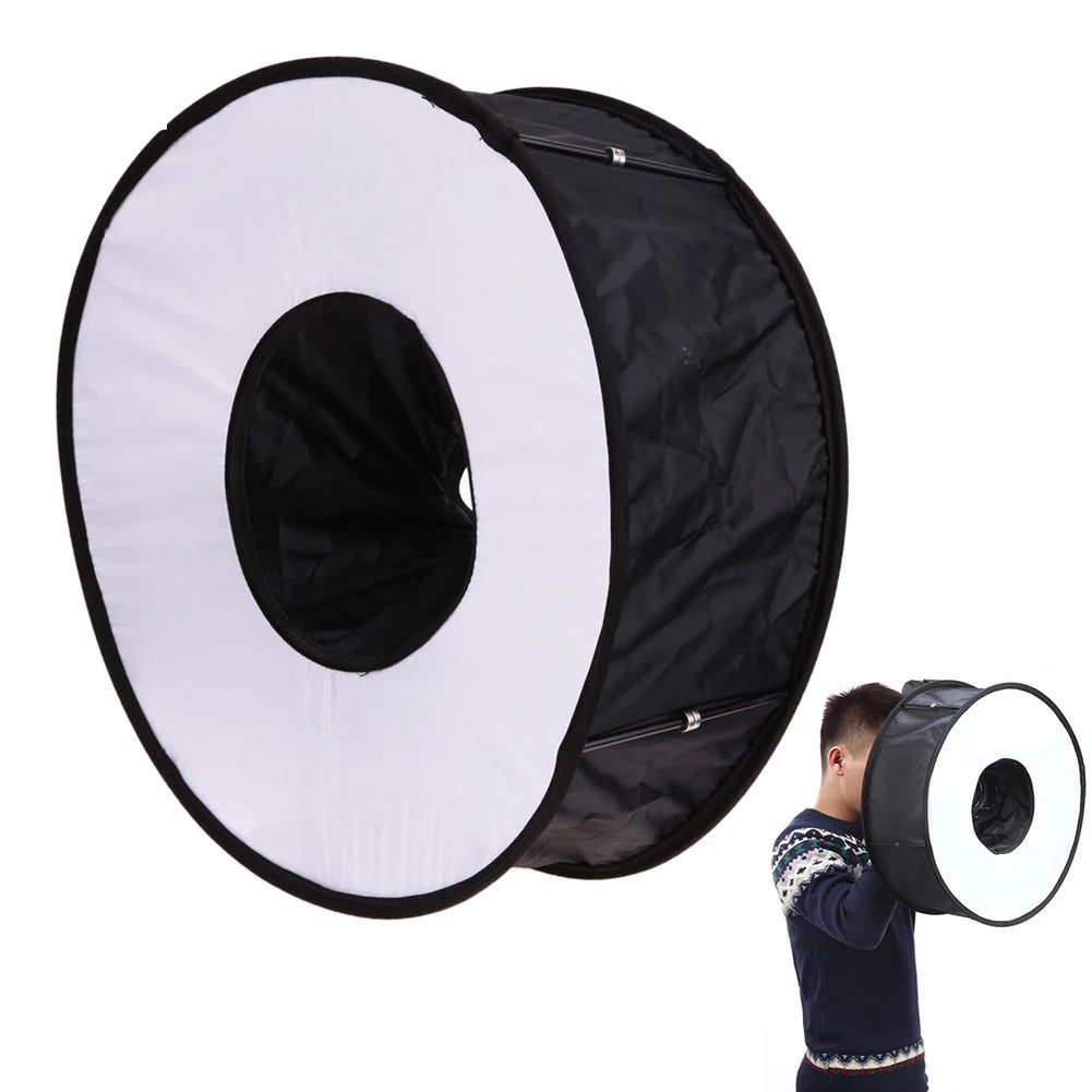 Ring Softbox SpeedLite Softbox Flash Light 45cm Foldable Diffuser Ring Speedlight Soft box