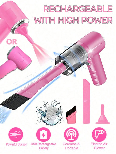 3 In 1 Integrated Suction And Blowing Vacuum Combination Vacuum Cleaner USB Charging Small Car Household Vacuum Cleaner - V.I.P Digital Presence