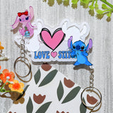 Stitch Couple Keychain