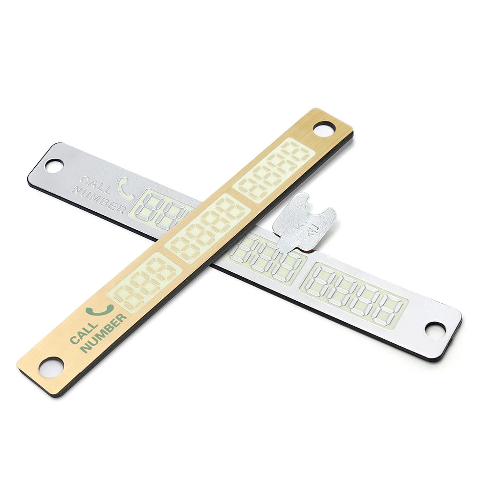 Temporary Car Parking Card Telephone Number Card Notification Night Light Sucker Plate Car Styling Phone Number Card - V.I.P Digital Presence