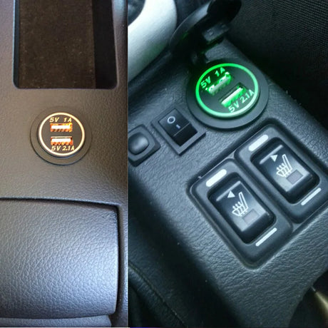Car Charger USB Vehicle DC12V-24V Waterproof Dual USB Charger 2 Port Power Socket 5V 2.1A/1A car-charger - V.I.P Digital Presence