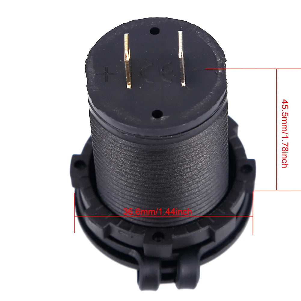 Car Charger USB Vehicle DC12V-24V Waterproof Dual USB Charger 2 Port Power Socket 5V 2.1A/1A car-charger - V.I.P Digital Presence