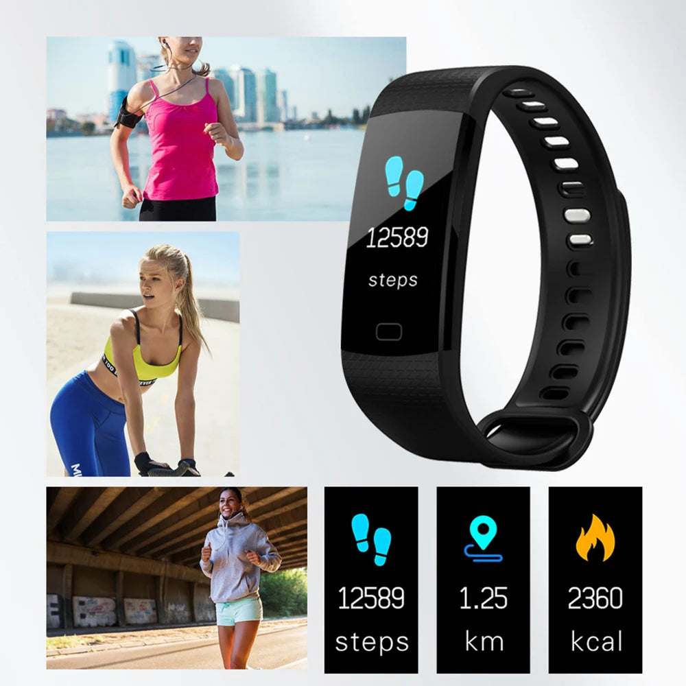 Y5 Bluetooth Smart Bracelet Heart Rate activity fitness tracker Blood Pressure Sport Band Electronic Wristband For Women Men - V.I.P Digital Presence