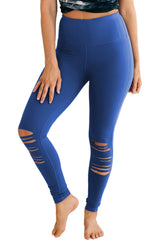 Rose Red Cut-out Skinny High Waist Leggings - V.I.P Digital Presence