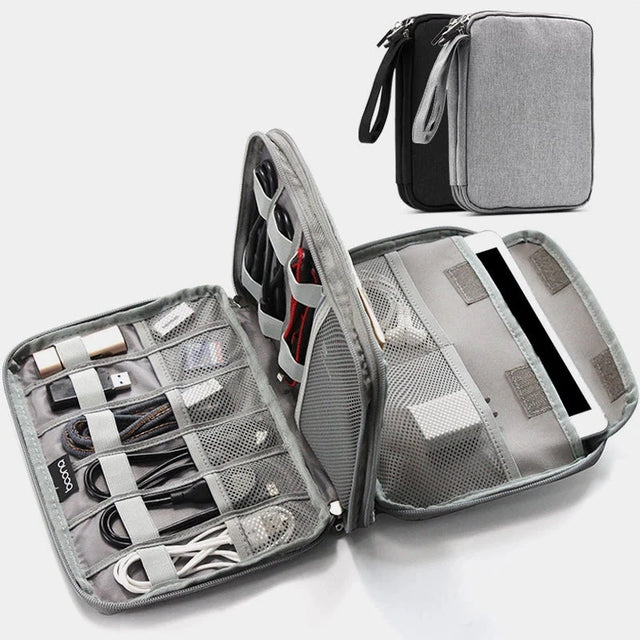 Accesorios digitales bolsa de acabado cargador de datos Cable de doble capa accesorios de viaje bolsa auriculares Usb Flash Drive organizar - V.I.P Digital Presence
