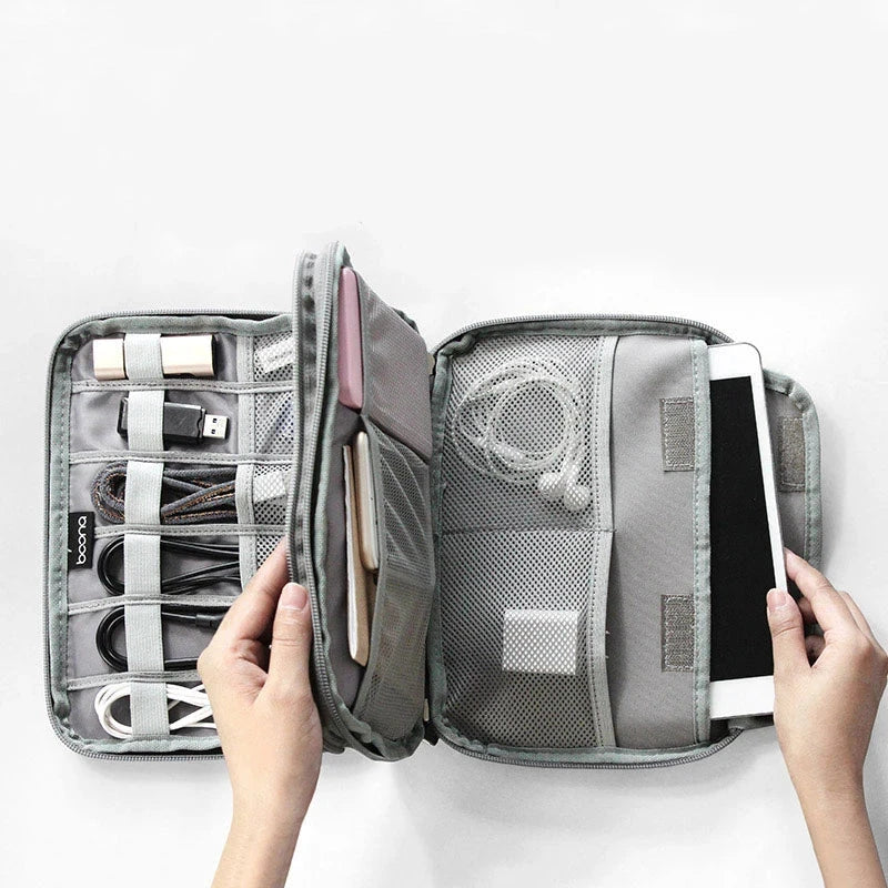 Accesorios digitales bolsa de acabado cargador de datos Cable de doble capa accesorios de viaje bolsa auriculares Usb Flash Drive organizar - V.I.P Digital Presence