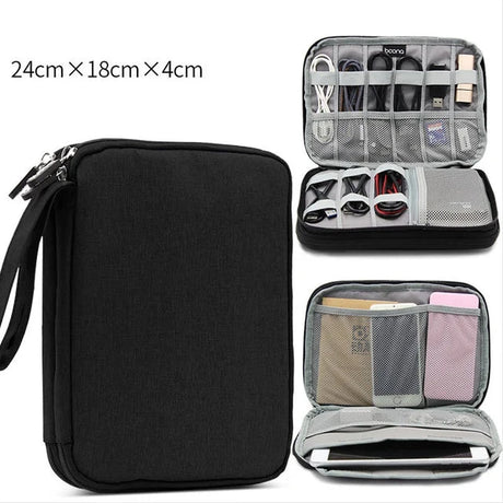 Accesorios digitales bolsa de acabado cargador de datos Cable de doble capa accesorios de viaje bolsa auriculares Usb Flash Drive organizar - V.I.P Digital Presence