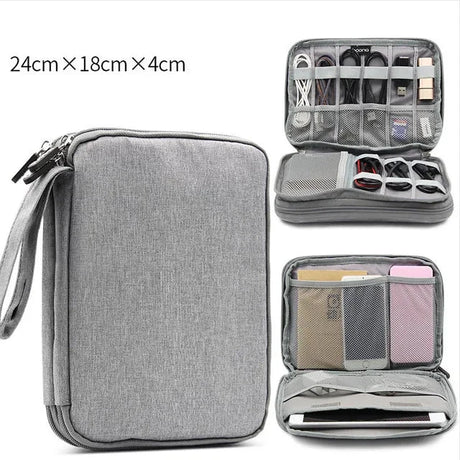 Accesorios digitales bolsa de acabado cargador de datos Cable de doble capa accesorios de viaje bolsa auriculares Usb Flash Drive organizar - V.I.P Digital Presence