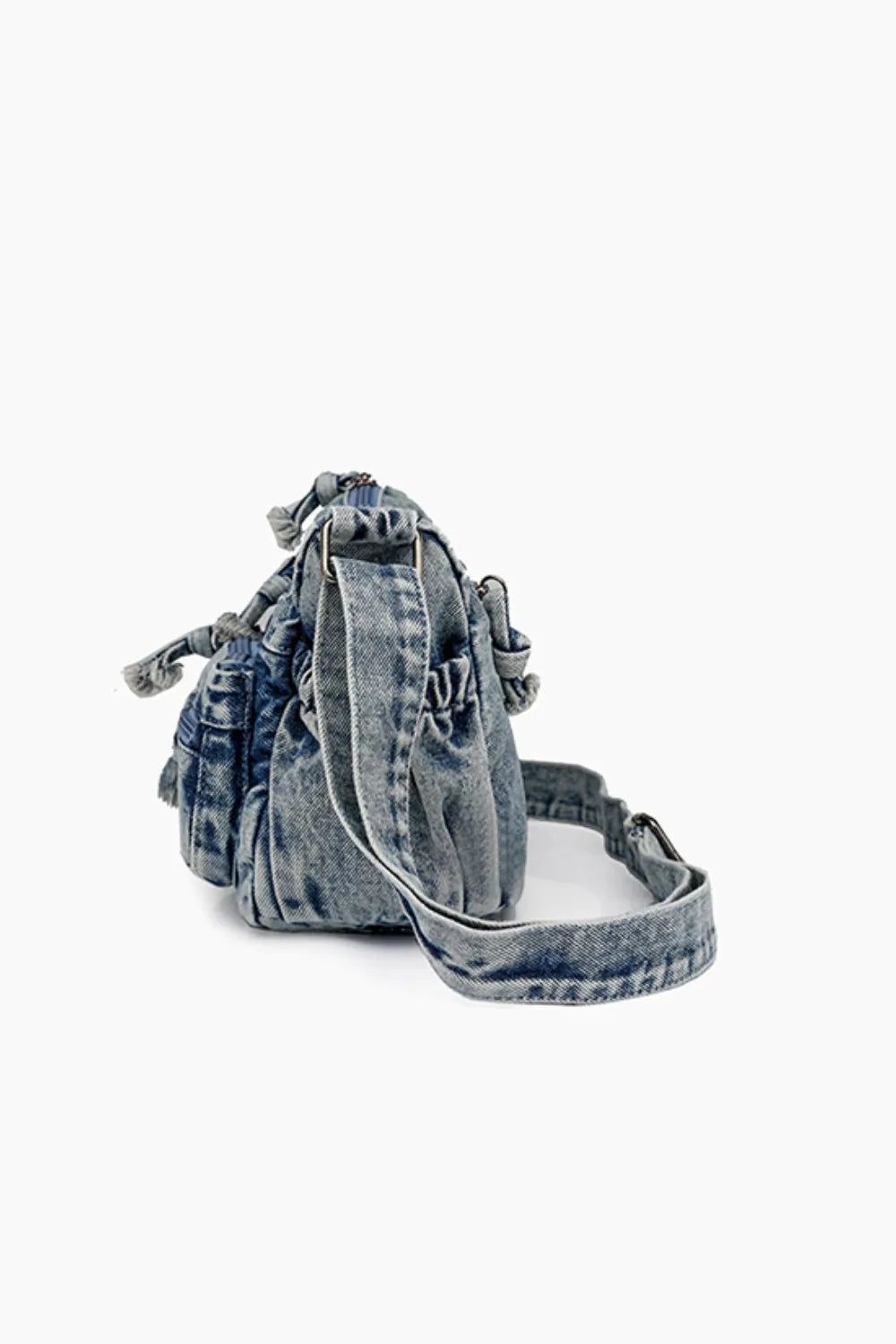 Adjustable Strap Denim Crossbody Bag - V.I.P Digital Presence