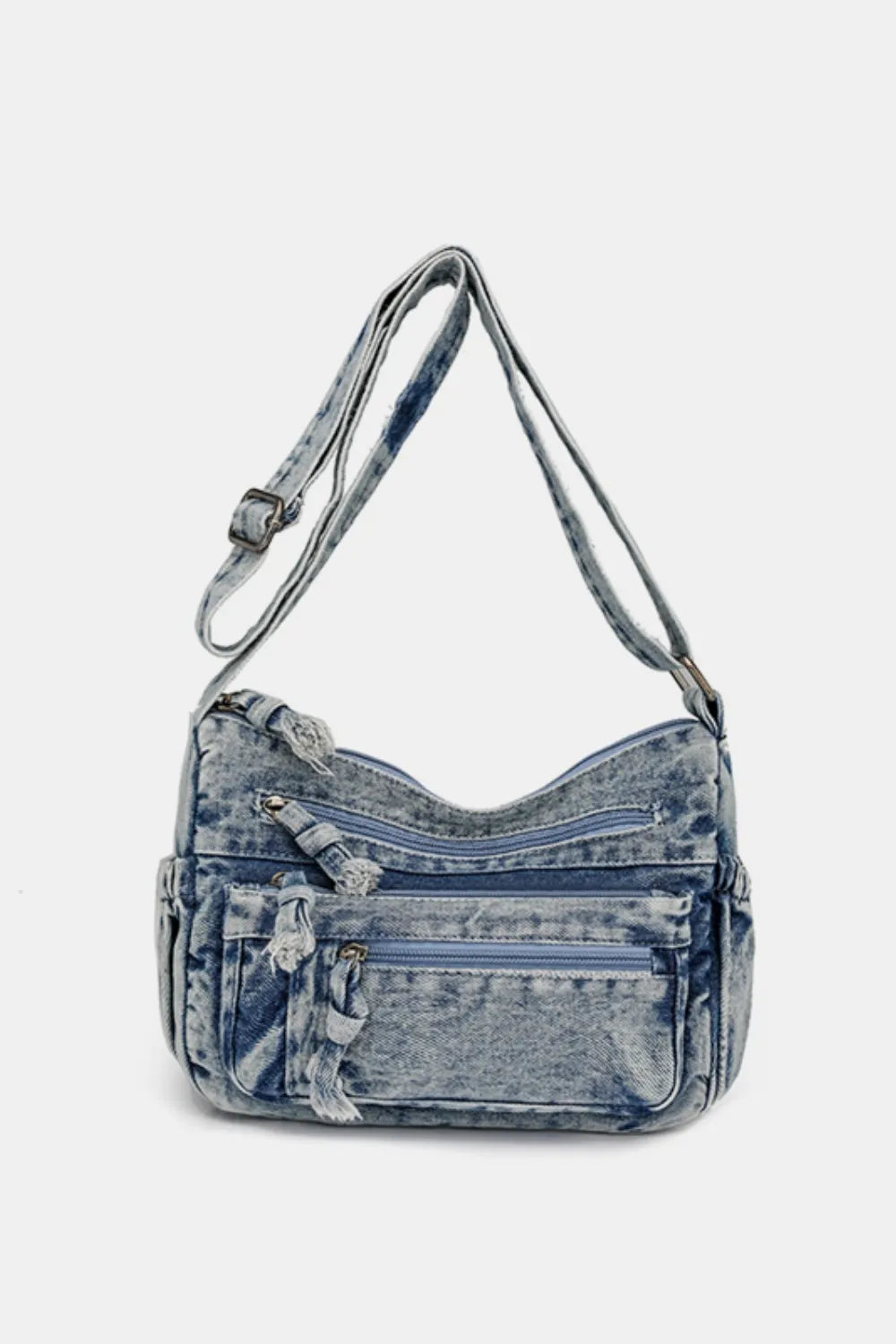 Adjustable Strap Denim Crossbody Bag - V.I.P Digital Presence
