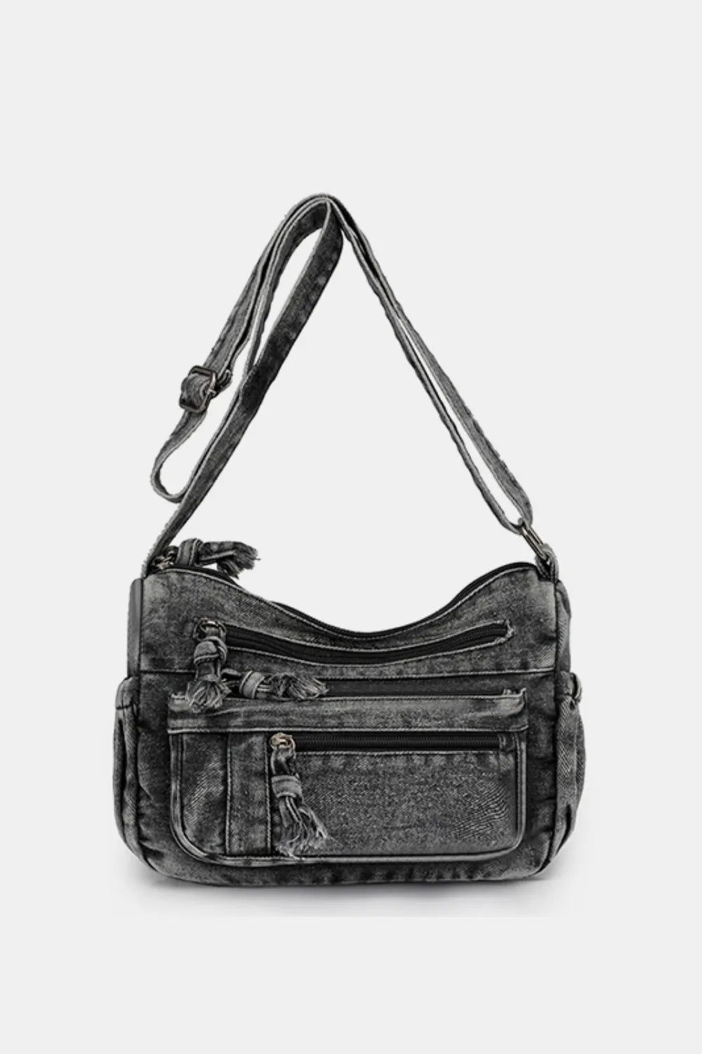 Adjustable Strap Denim Crossbody Bag - V.I.P Digital Presence